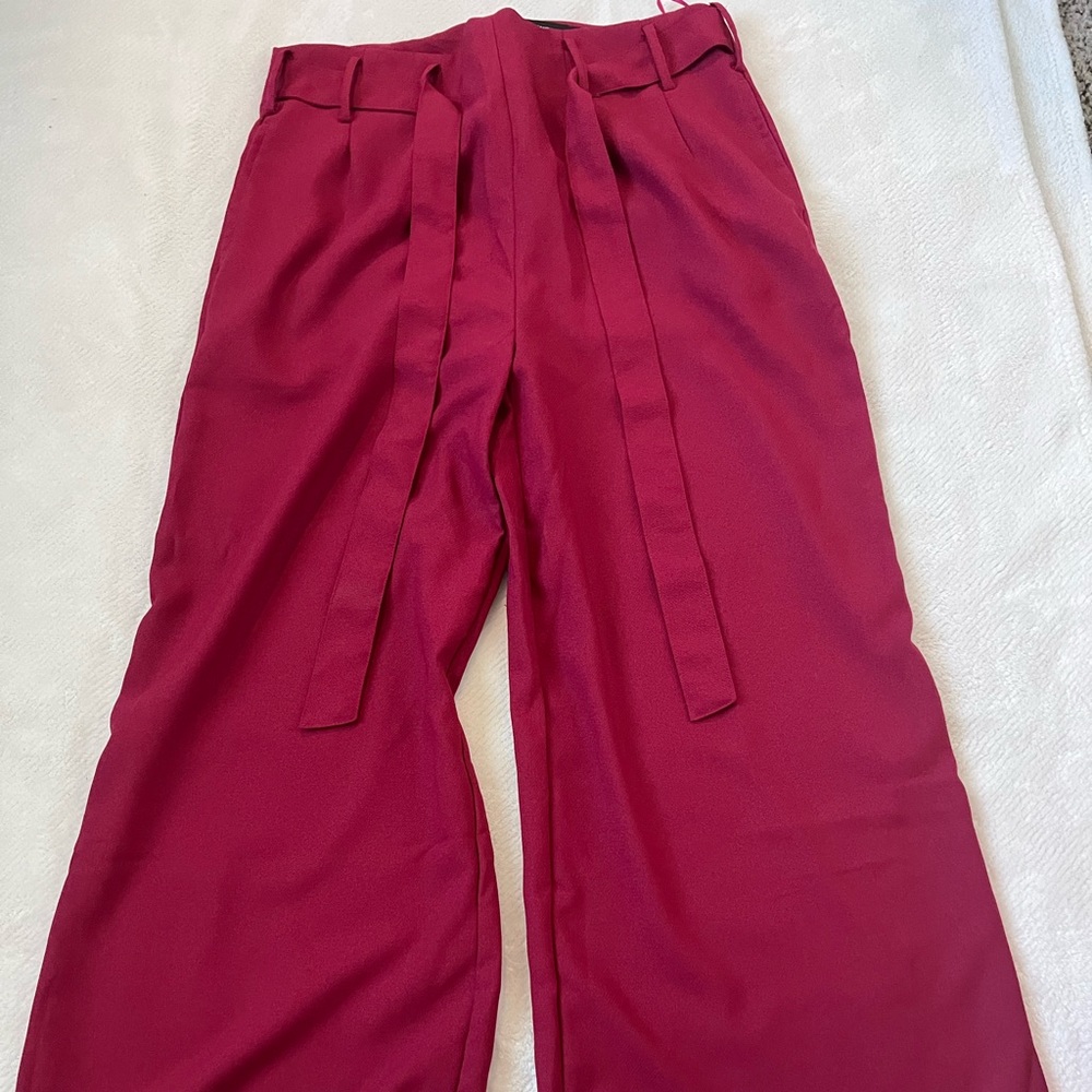 Red wine dress pants